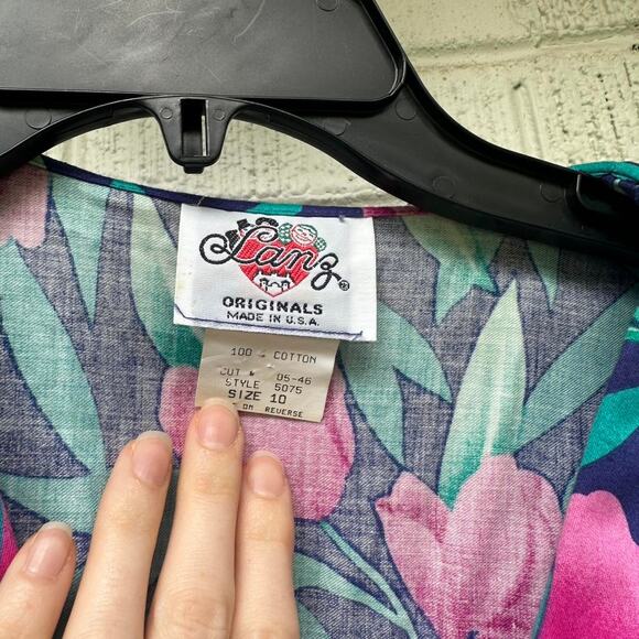 Lani Originals Vintage 80's Tropical Floral Dress - Picture 3 of 3